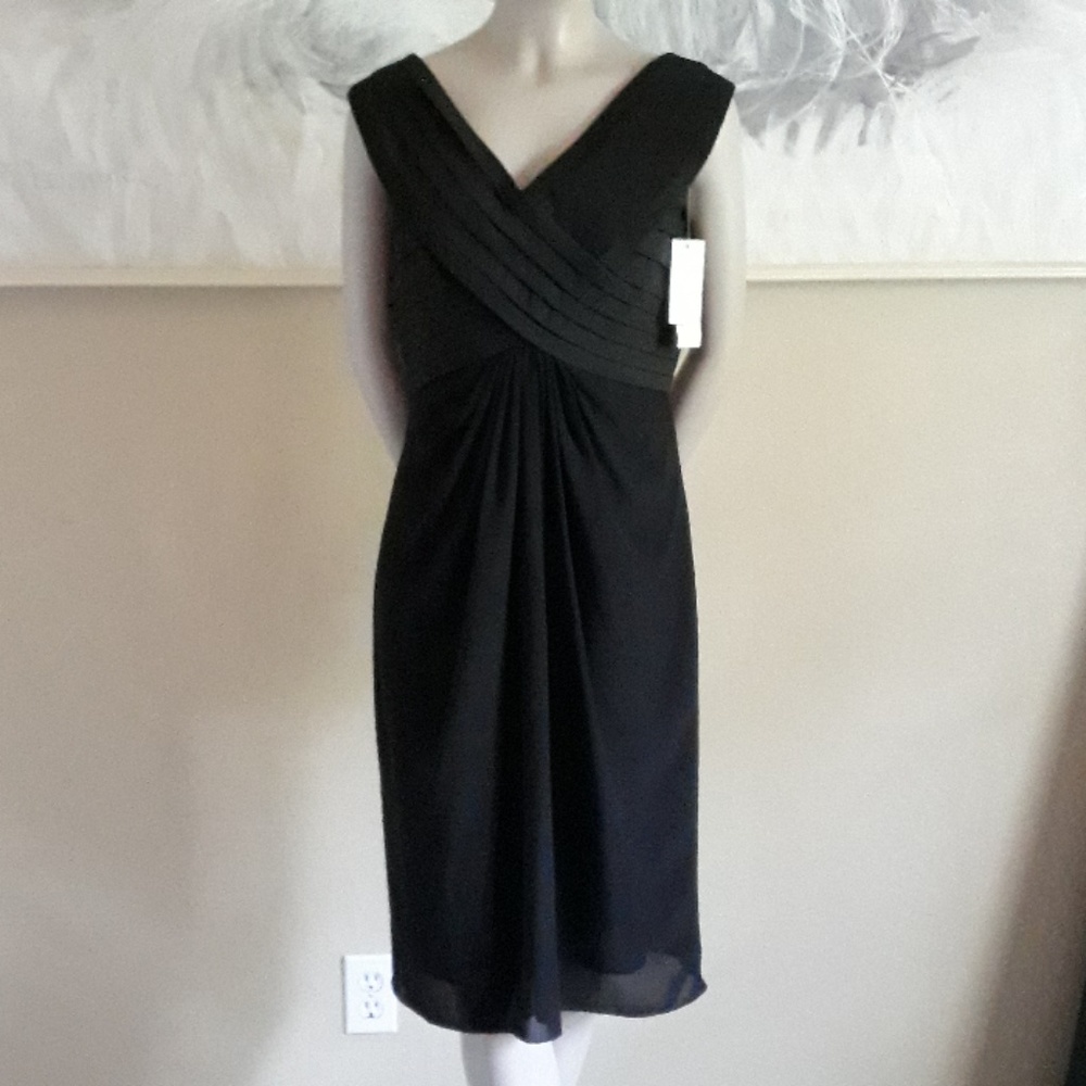 Adam Douglas Shoulder layer Black Dress size 10